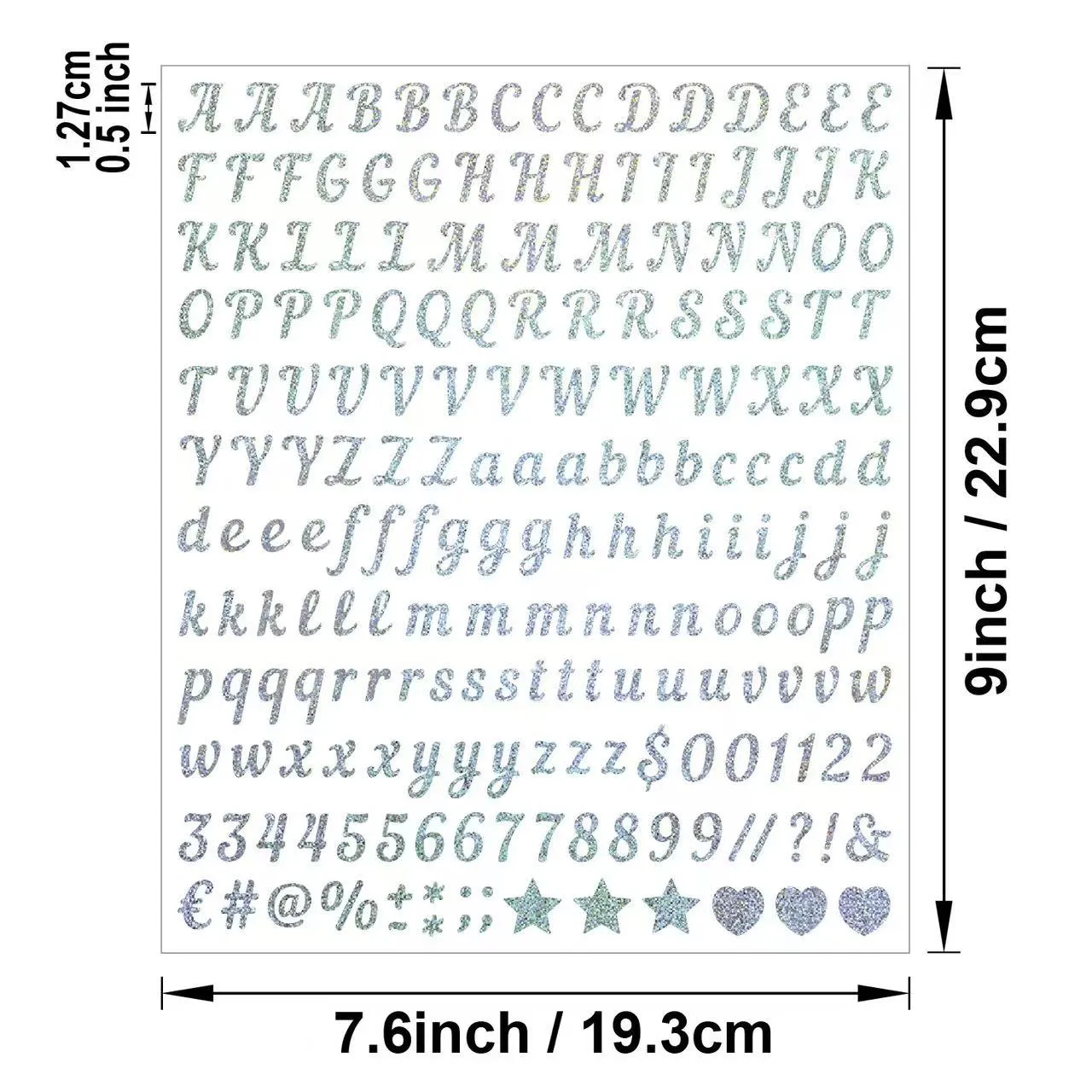 Abėcėlinis ir skaitinis smiltainio dekoratyvinis lipdukas
