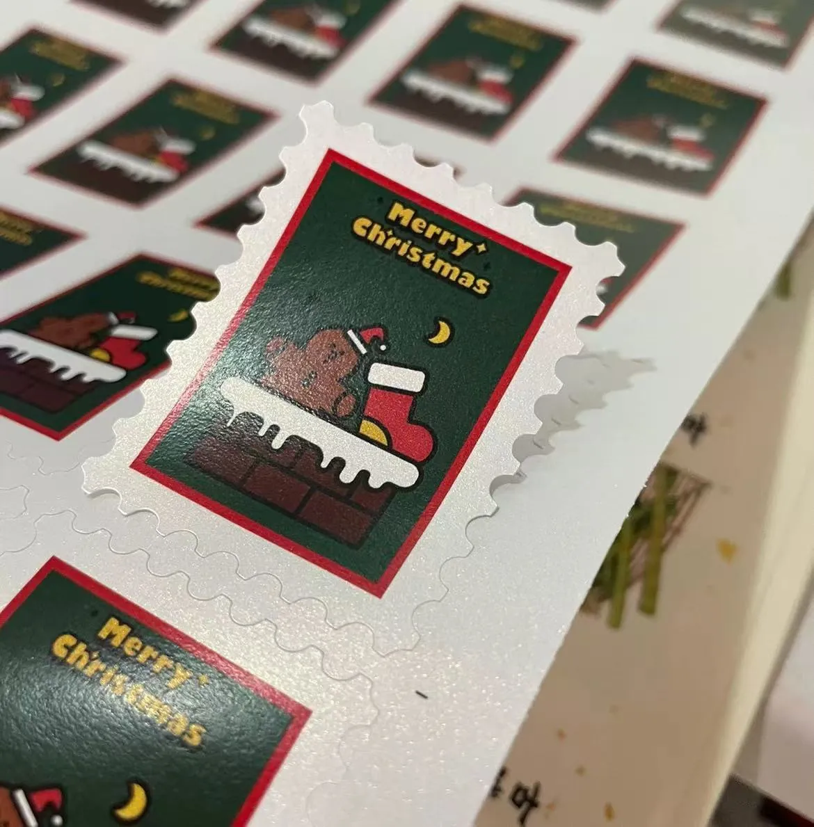 Kalėdų antspaudų lipdukai