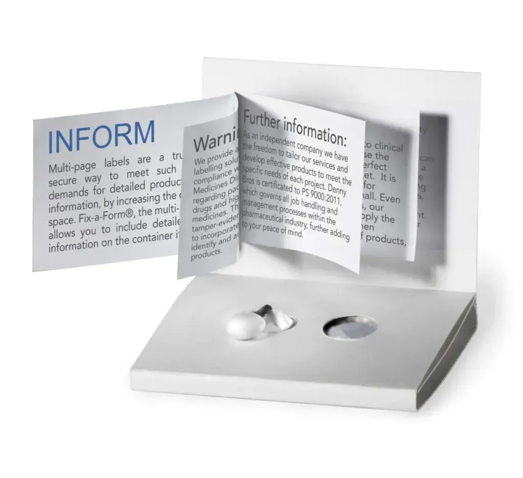 Atlenkiamos medicinos etiketės