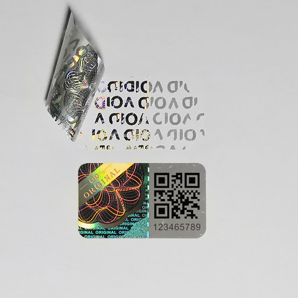 QR kodo anti-counterfing etiketės