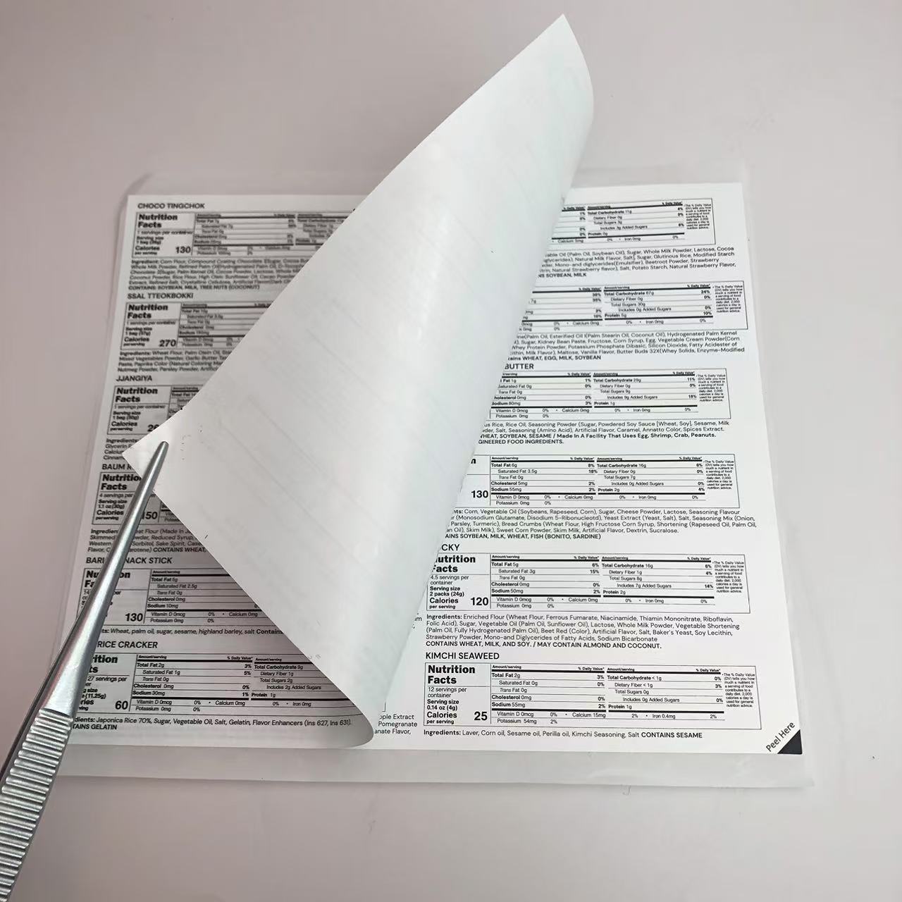 Papildo 2 sluoksnių etiketes